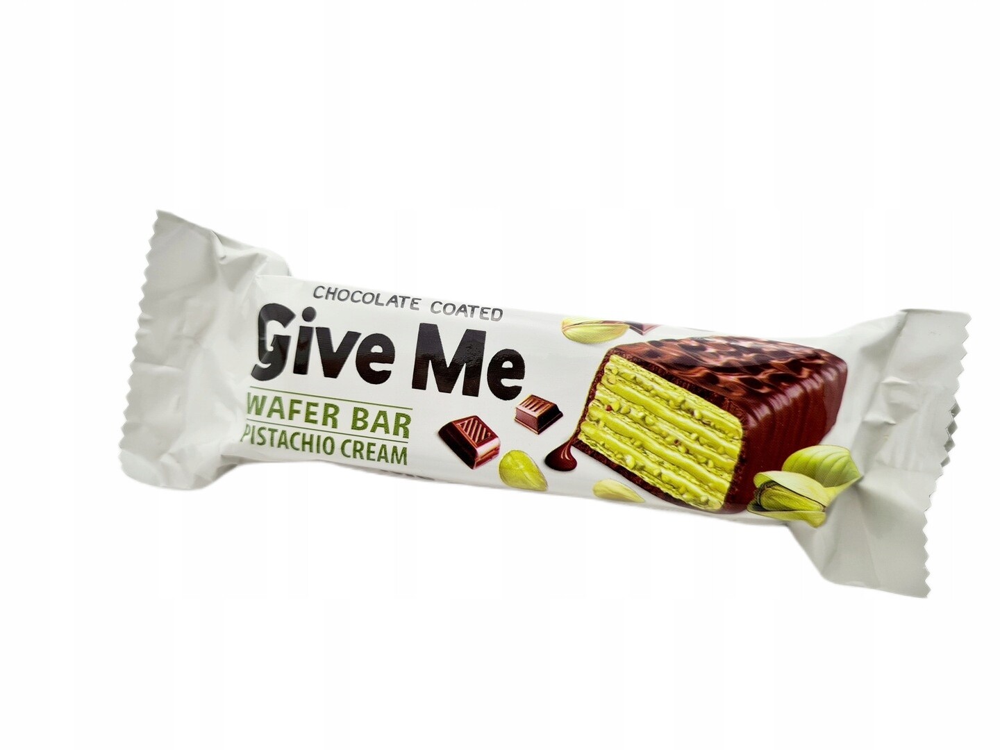 Give Me Wafer Bar Pistachio Cream Wafel s Pistáciovým krémem 40g 24 ks