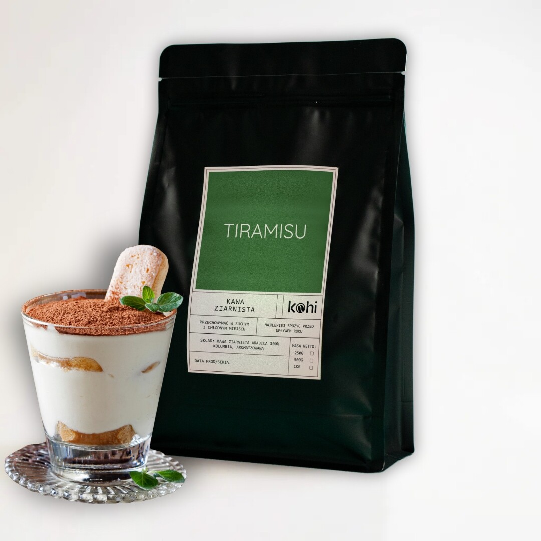 Ochucená kávová Káva Tiramisu 1kg Kohi Dezert