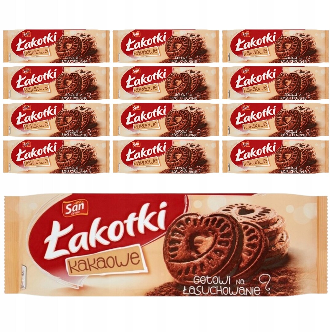 Kakaové Sušenky San Łakotki 168 g x 12 kusů