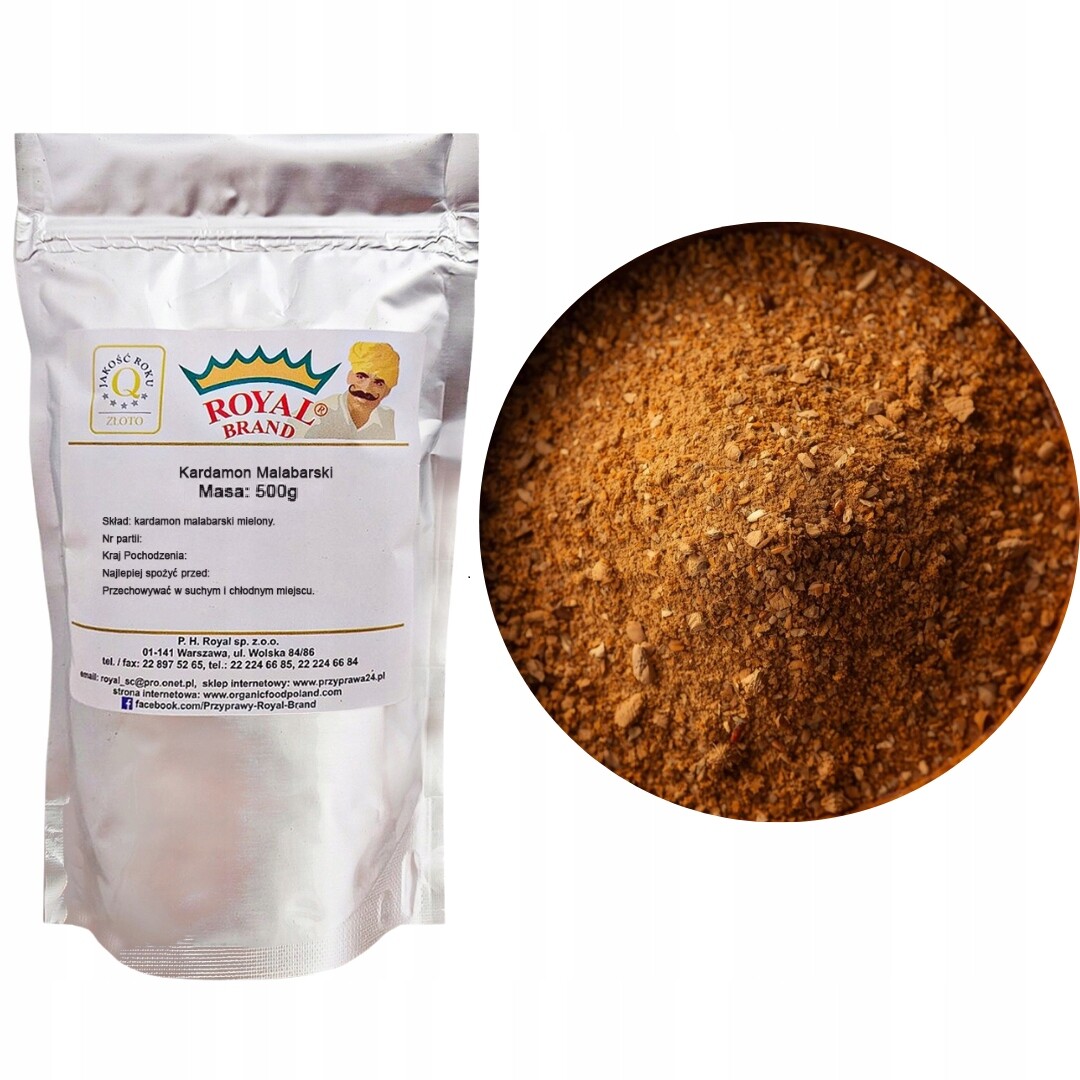 Mletý Kardamom z celých zrn se skořápkami 500 g, čerstvý, aromatický