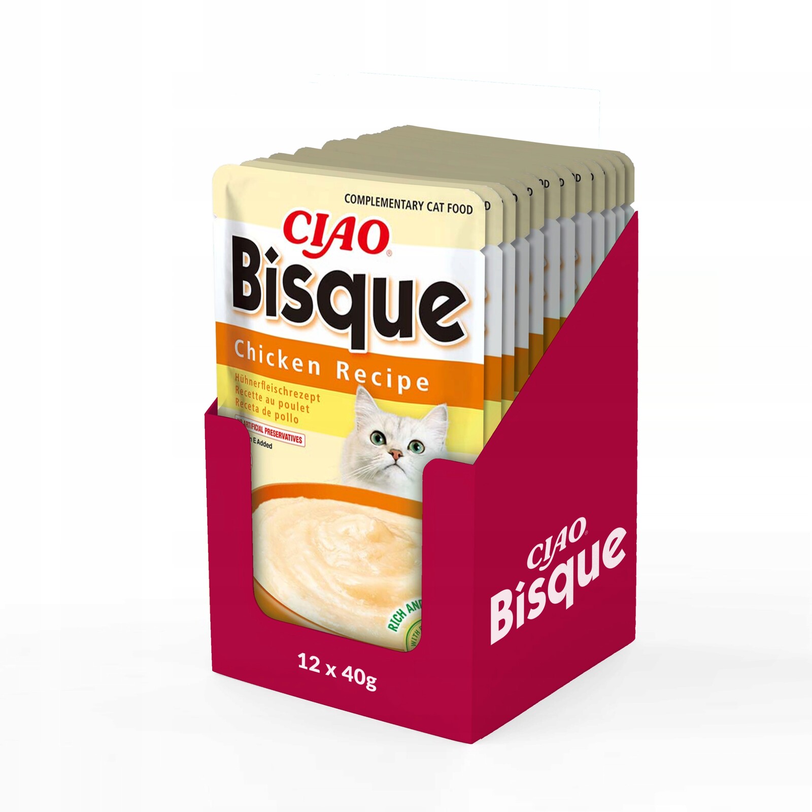 Inaba Ciao Bisque hustá krémová polévka s kuřecím masem 40g Krmivo Pro Kočky