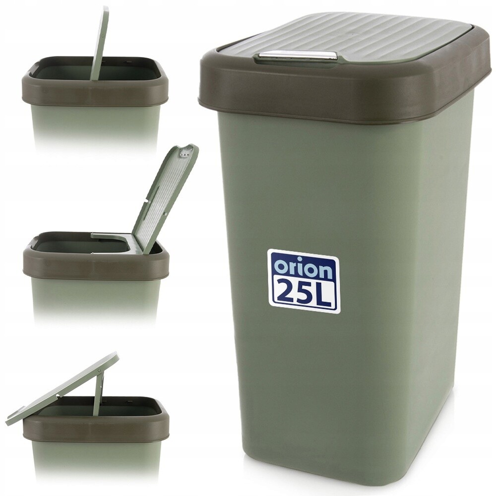 Odpadkový koš plastový kuchyňský kancelářský koupelnový 25L zelený