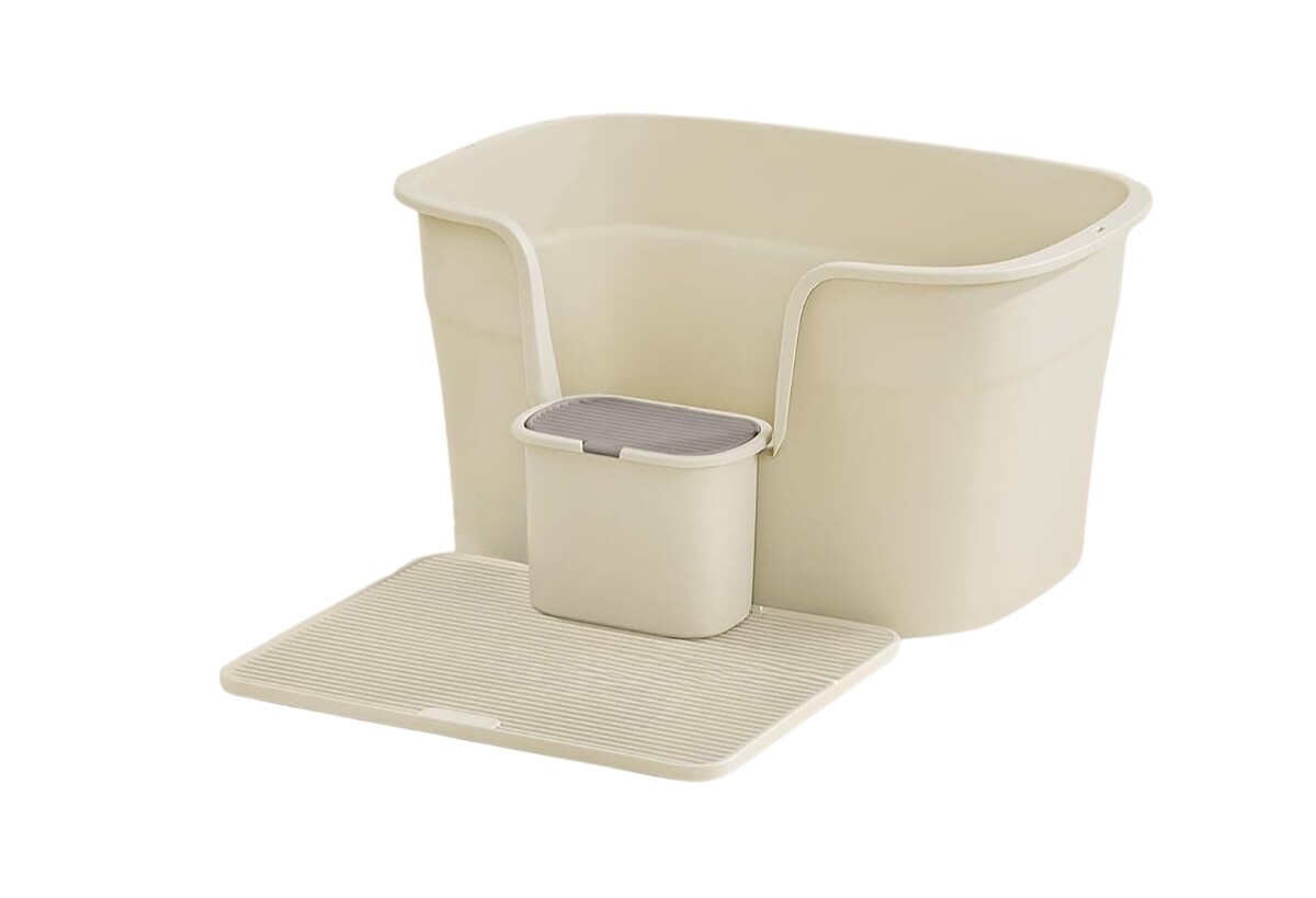 Toaleta pro kočky 64x44x33 cm Songmics – otevřená, hygienická, pevná