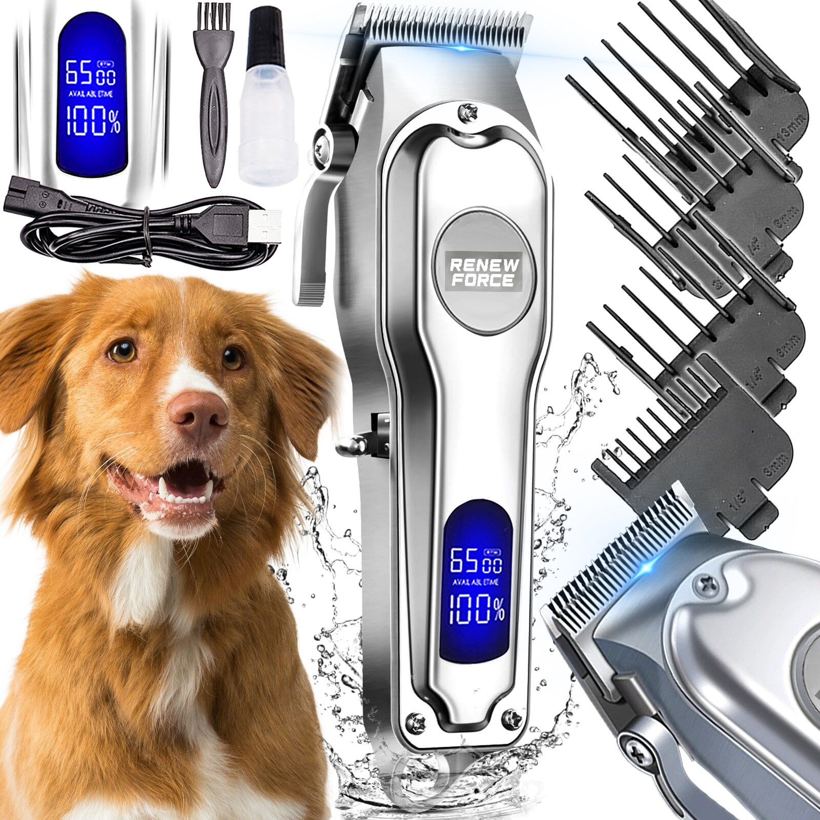 Silný stroj na stříhání psů a zvířat Profesionální ocelová kvalita