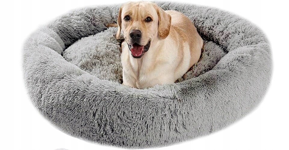 Pelíšek Polštář Kulatý Chlupatý Nadýchaný Polštář 110 CM 2 Typy