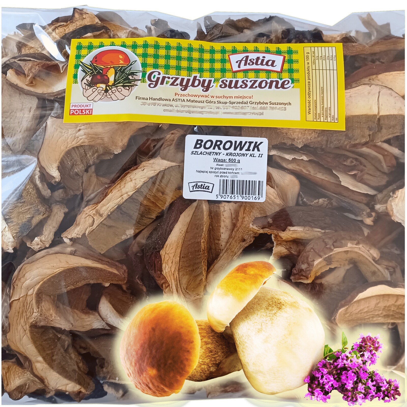 Sušené Borovice 500 g Sušené Houby Sušené Borovice Polsko Atest 2025