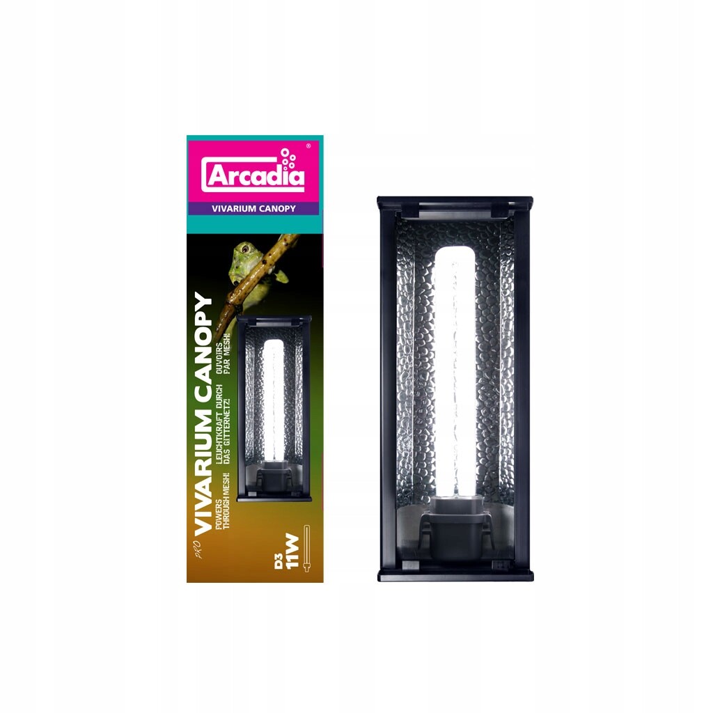 Arcadia Kryt s osvětlením pro vivária 11W 7% Uvb G23