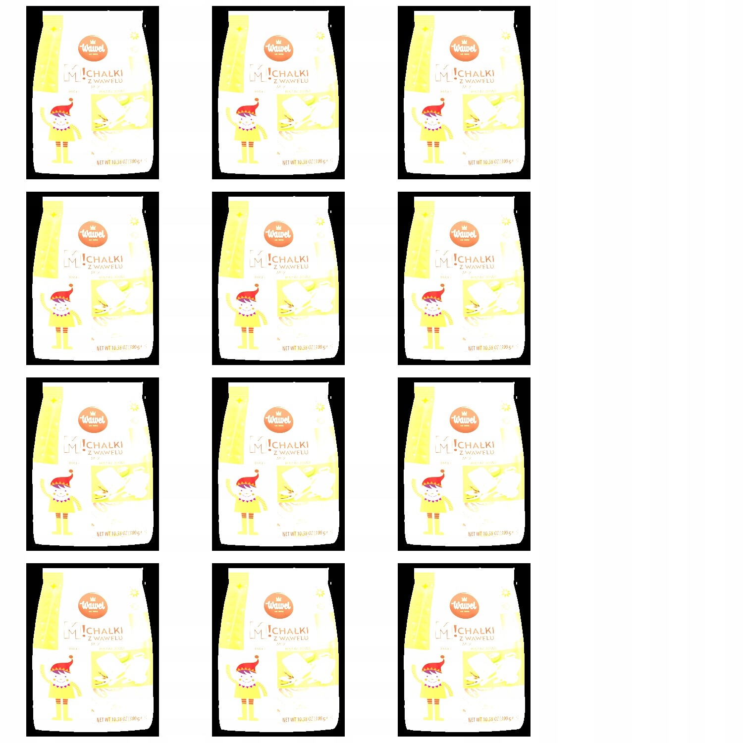 12 x 300 g Wawel bonbóny michalky mix bílé a pistáciové na Vánoce Karton