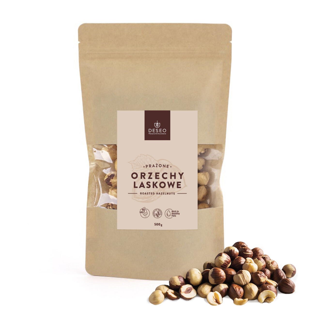 Pražené Lískové Ořechy 1kg Deseo (2*500G) Celé