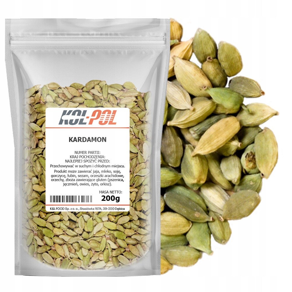 Kardamom Zrno 200g Celé ovoce aromatické, přírodní, vysoká kvalita Kol-Pol