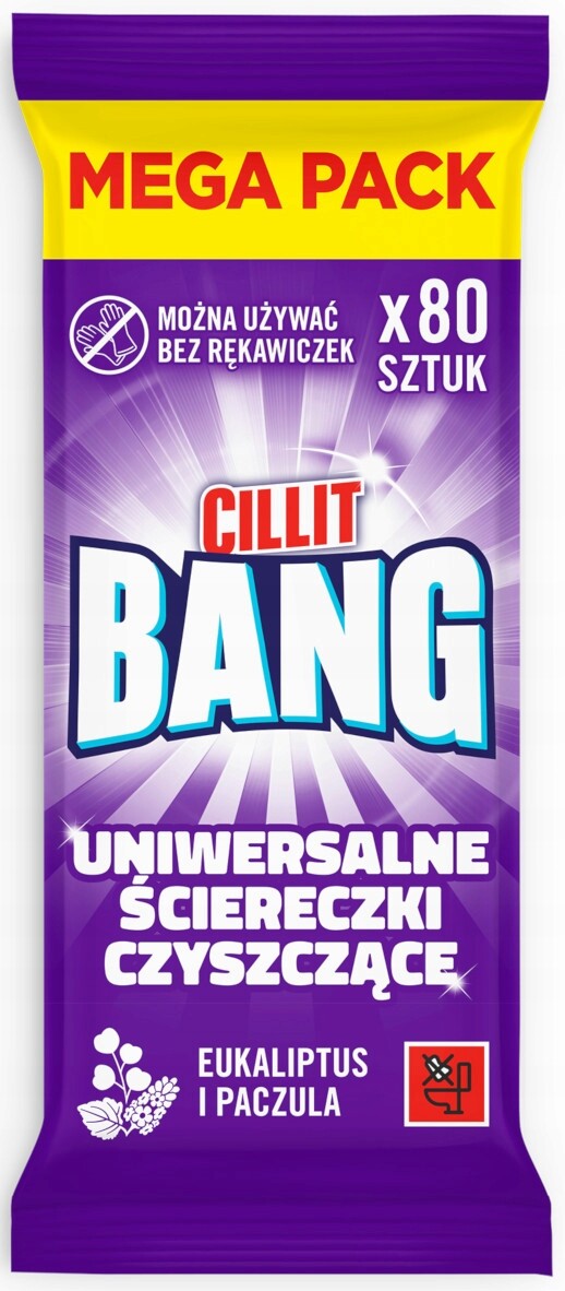 Cillit Bang Univerzální čistící utěrky Eukalyptus a Pačuli 80 kusů