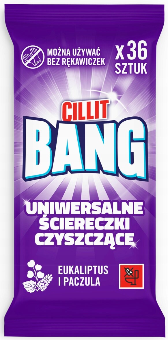 Cillit Bang Univerzální čistící utěrky Eukalyptus a Pačuli 36 kusů