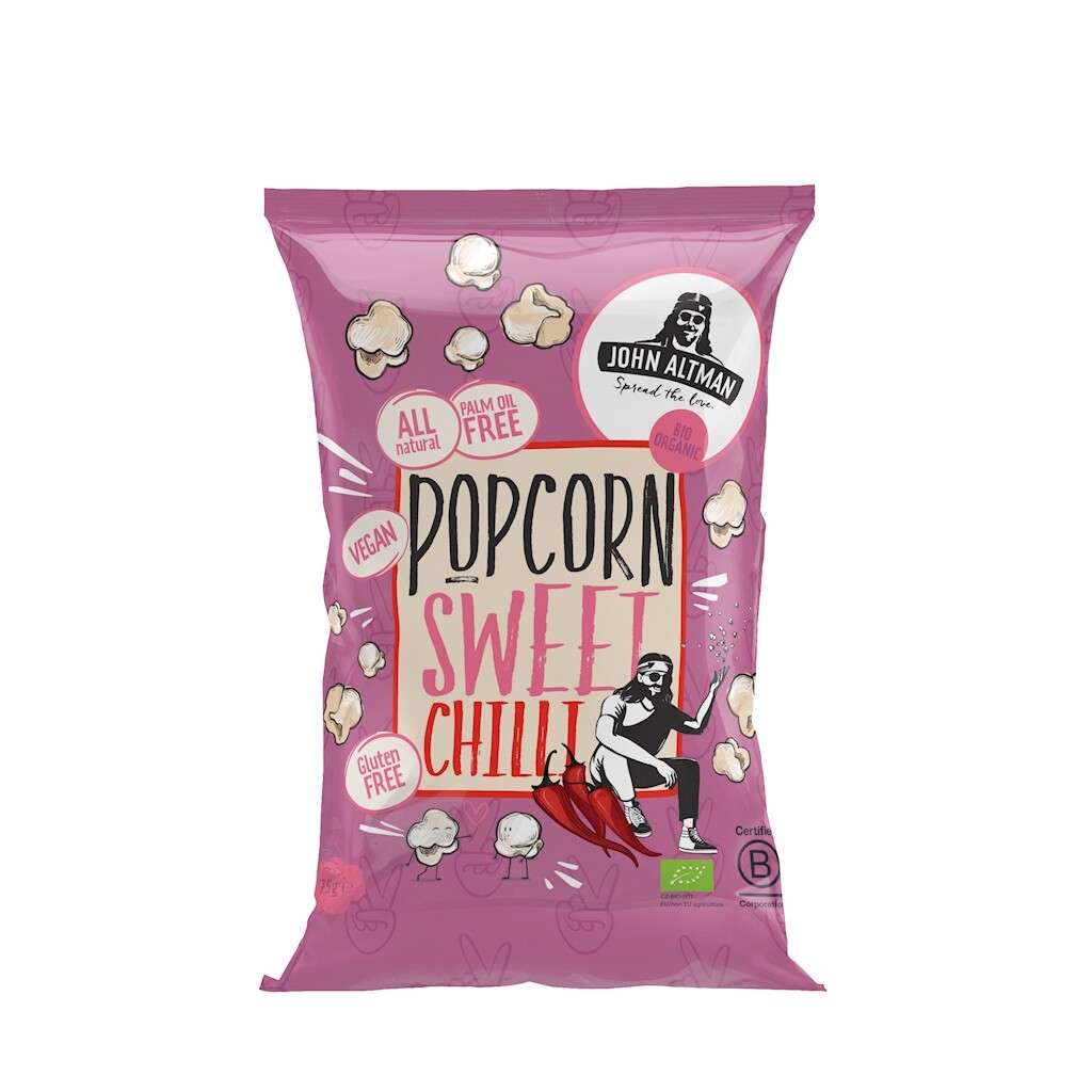 Popcorn S Příchutí Sladké Chilli Bezlepkový Bio 75 g John Altman