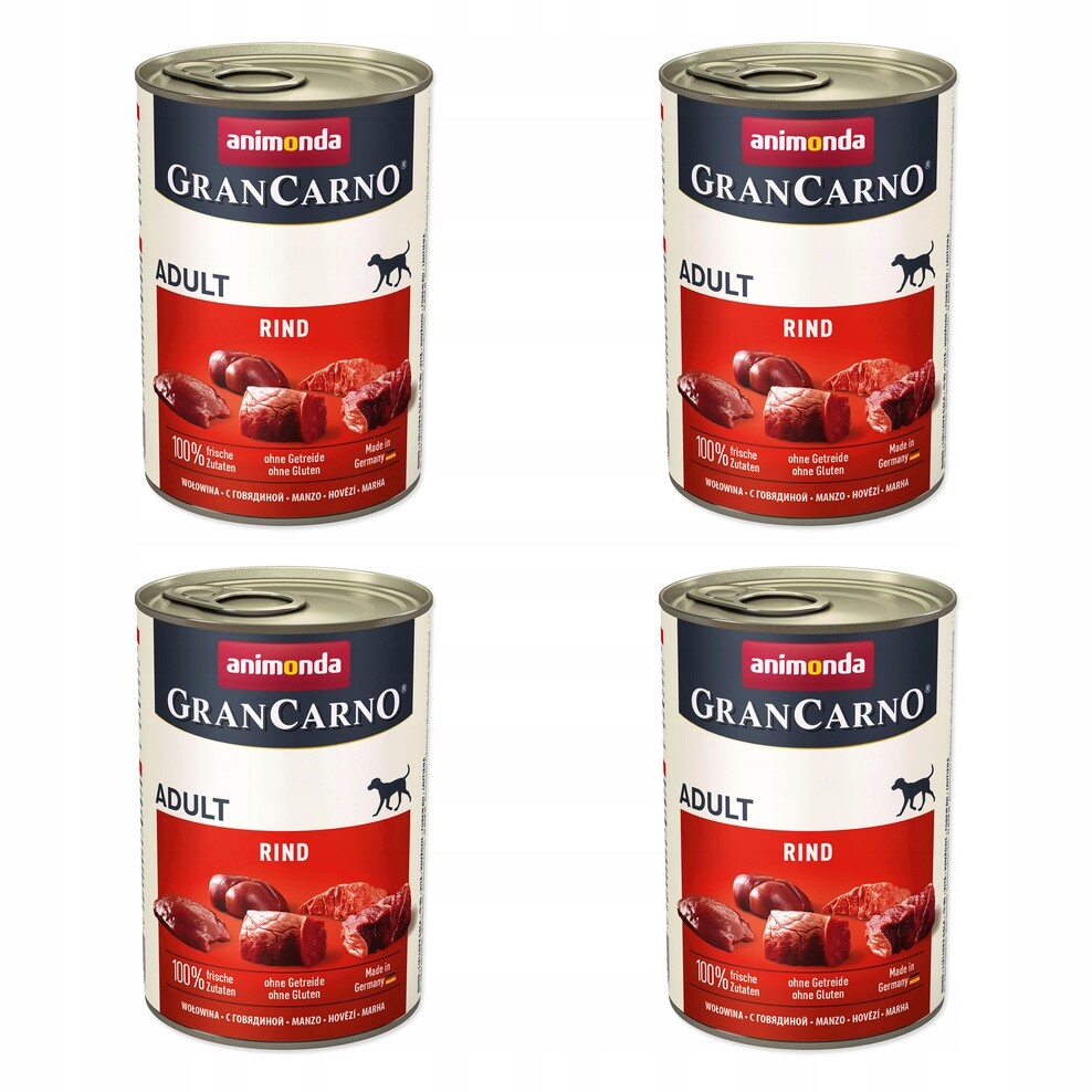 Konzerva Animonda Gran Carno Adult hovězí 400g balení 4 ks