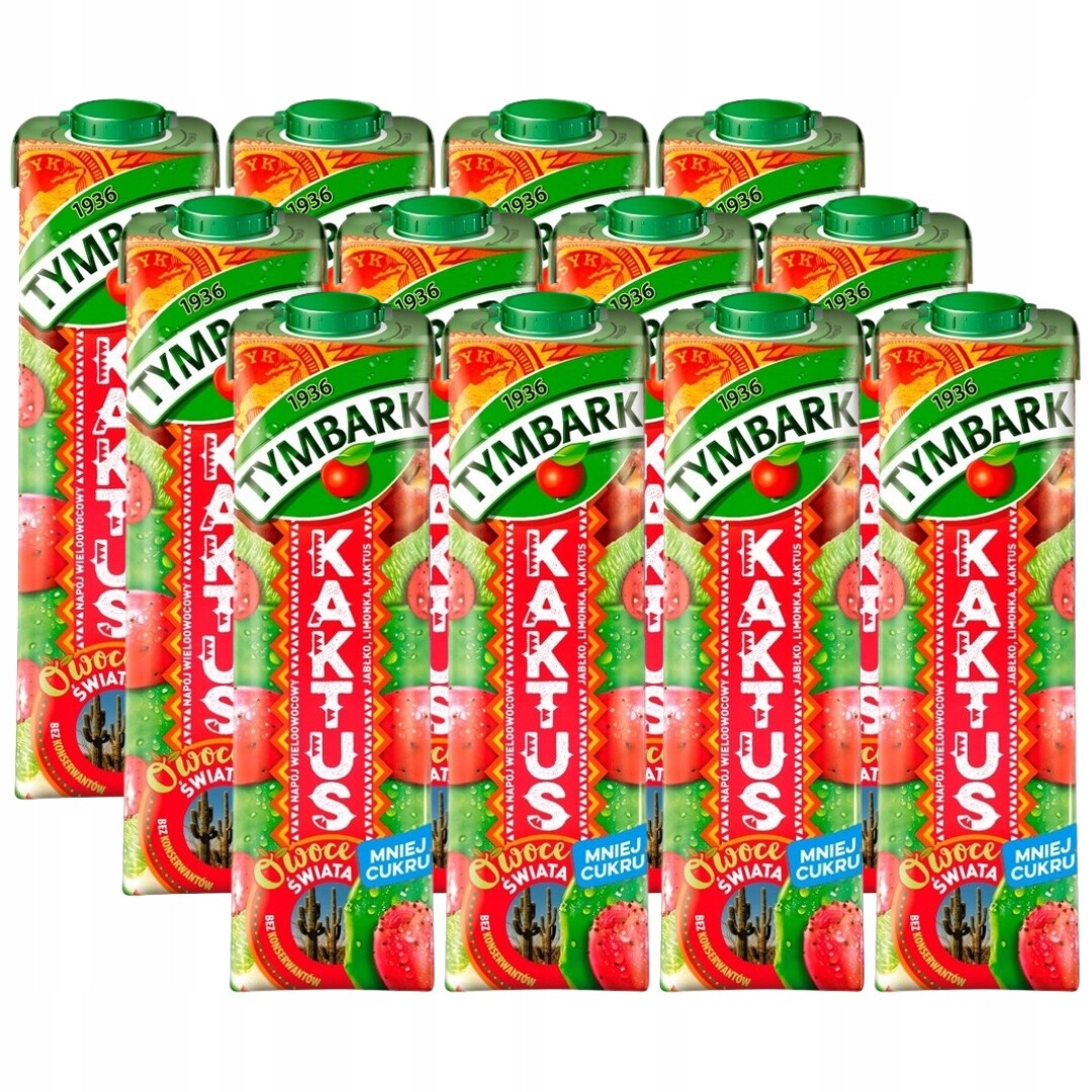 Tymbark Fruits of the World Víceovocný nápoj Cactus 1 lx 12 kusů