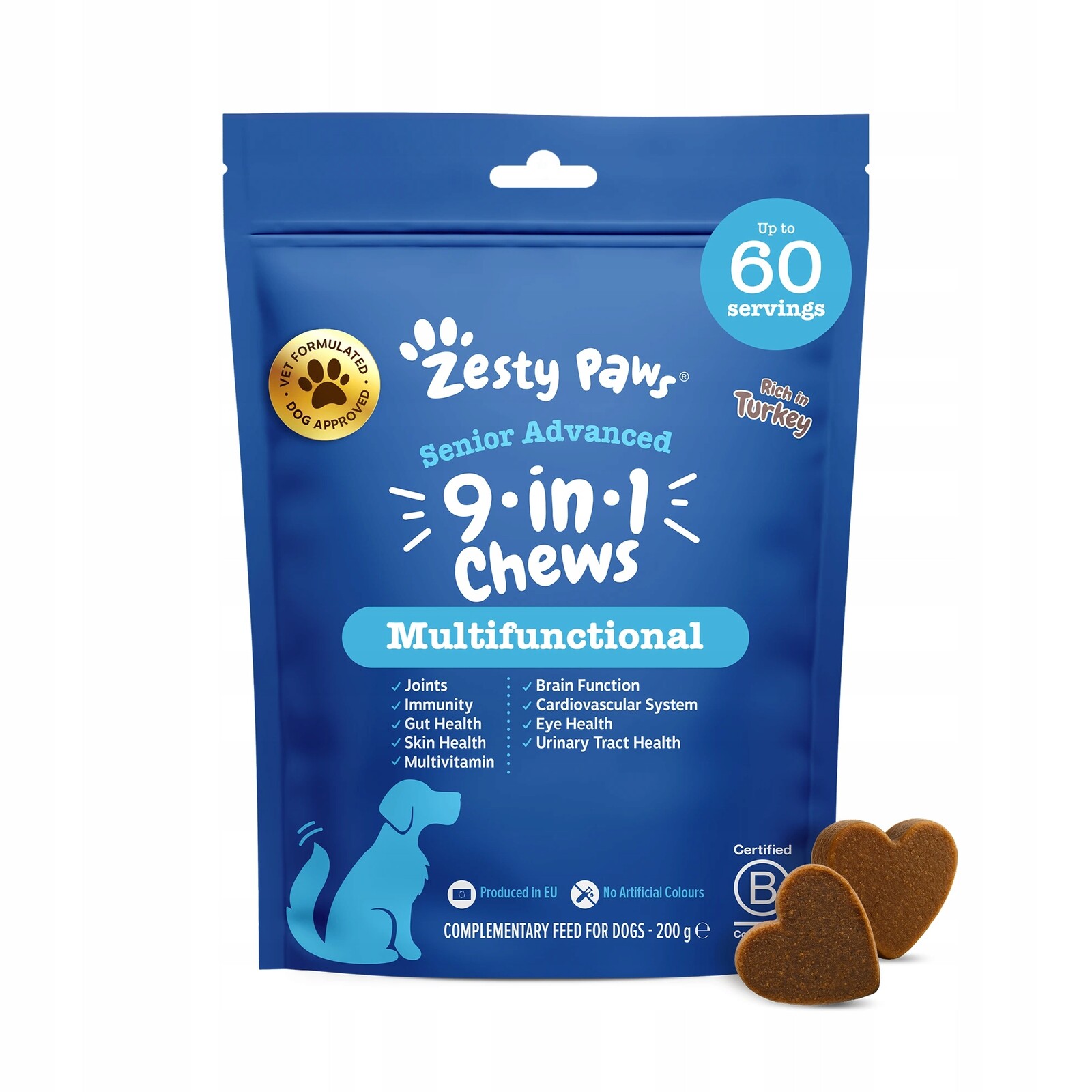 Zesty Paws Senior Advanced 9-in-1 Chews (60 ks) doplněk stravy 9v1