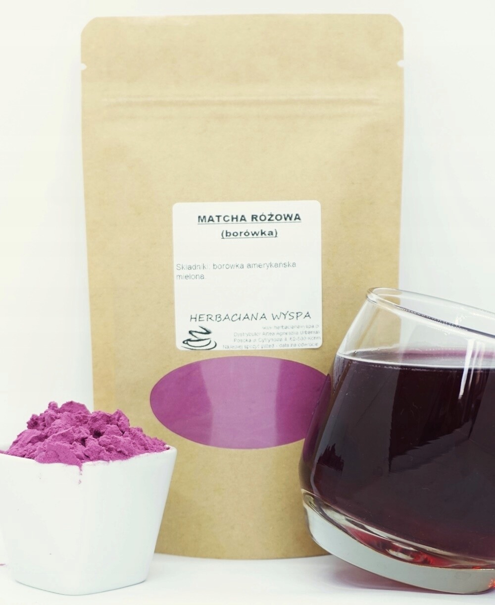 Růžová Matcha 500 g prášková borůvka přírodní barvivo