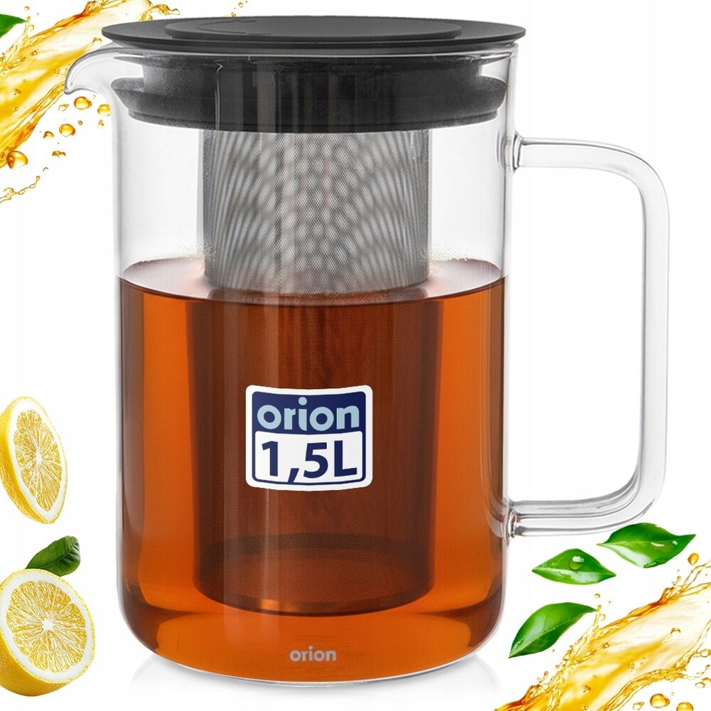 Džbán na přípravu čaje z bylinných nálevů spařovací jednotka skleněná 1,55 l