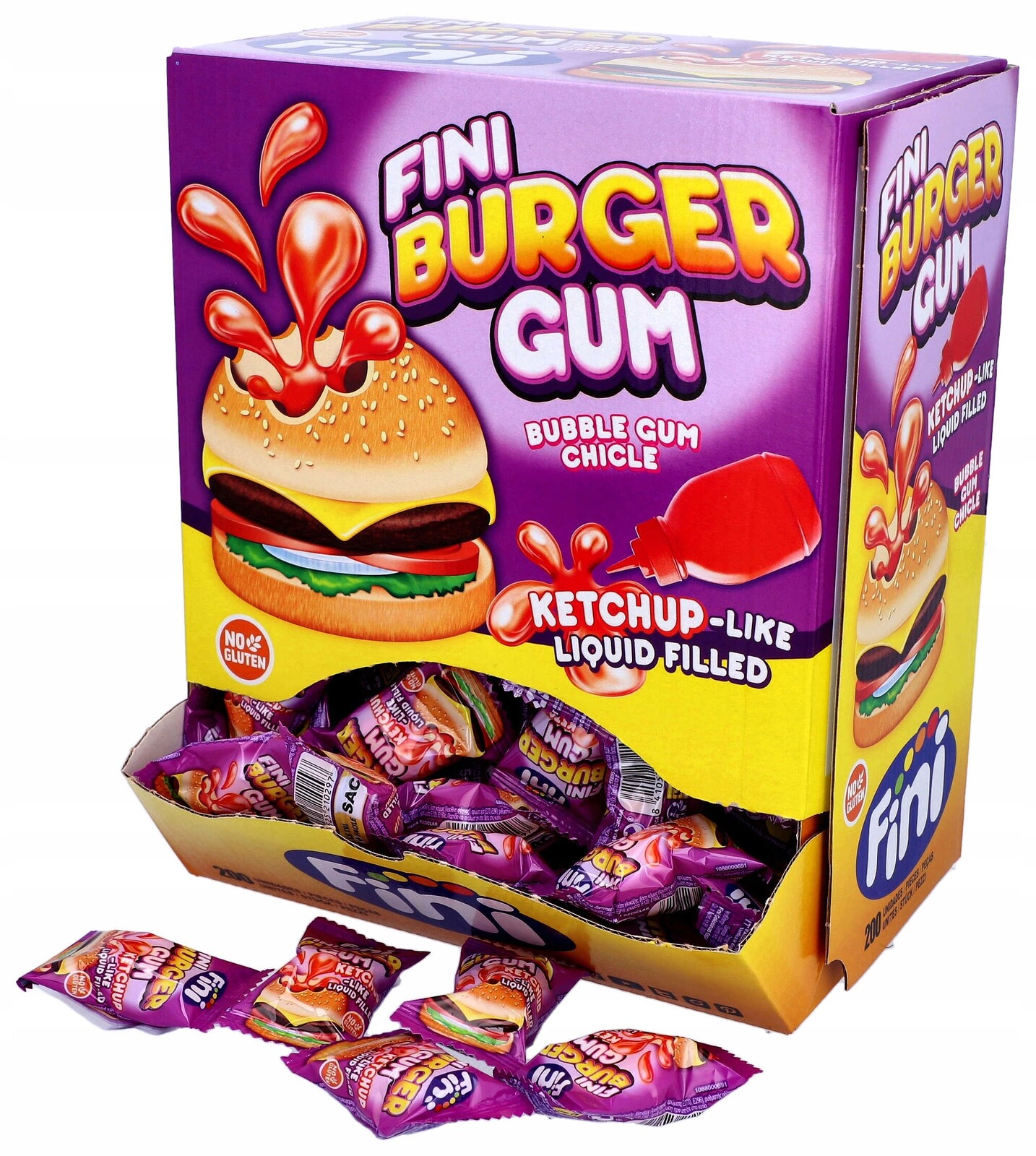 200x žvýkačky Žvýkačka Fini Jahoda s náplní 200 ks