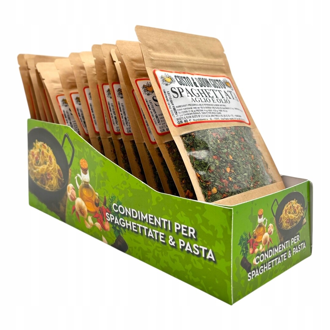 Sada 15x – Spaghettata. Sicílie. Aglio, olio e peperoncino! Doypack 40 g