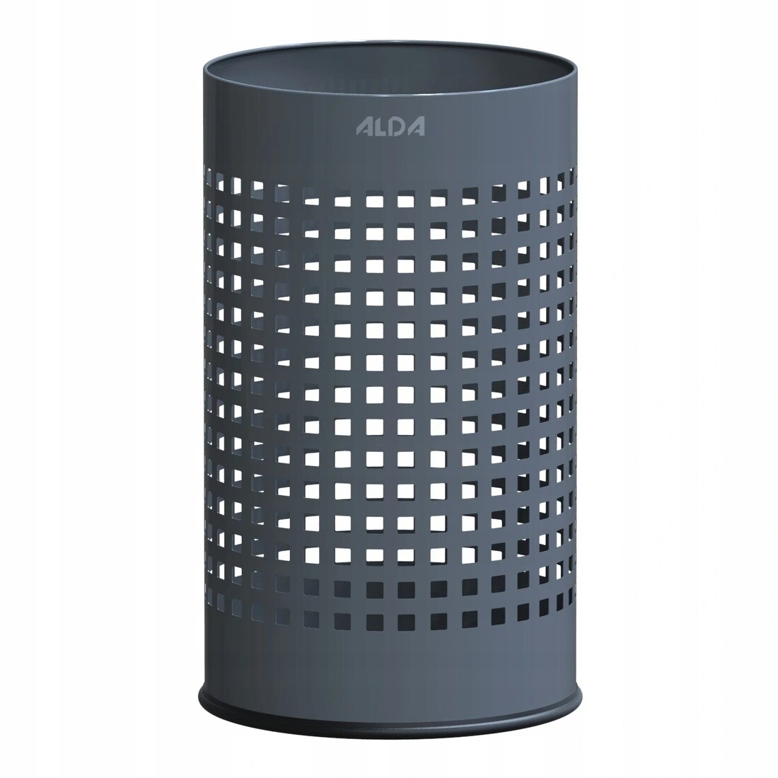 Odpadkový koš Officer 18 l, děrovaný, lakovaná ocel, šedá