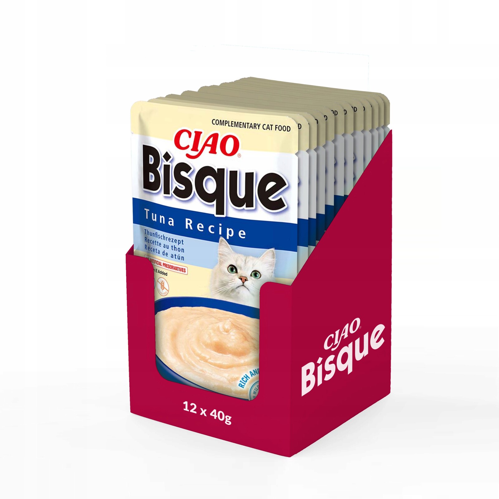 Inaba Ciao Bisque hustá krémová polévka s tuňákem 40g mokré Krmivo Pro Kočky