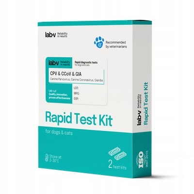 Parvoviróza, koronaviróza, giardia diagnostický test pro psy 2 kusy