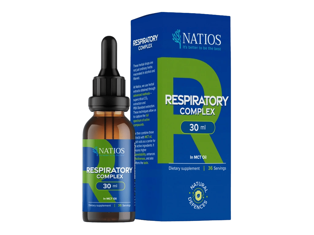 NATIOS Respiratory Complex, Bylinné kapky v MCT oleji 30 ml