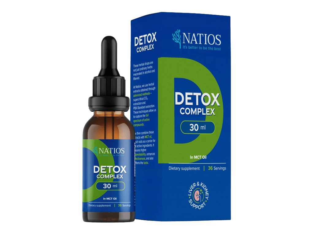 NATIOS Detox Complex, Bylinné kapky v MCT oleji 30 ml