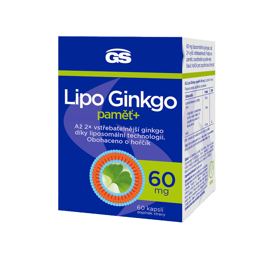 GS Lipo Ginkgo paměť+ 60 mg 60 tablet