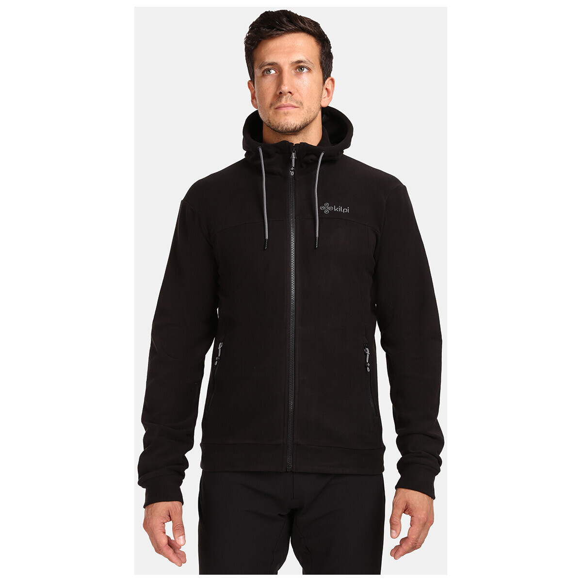 Kilpi  Pánská fleecová mikina s kapucí  SIAT-M  Černá