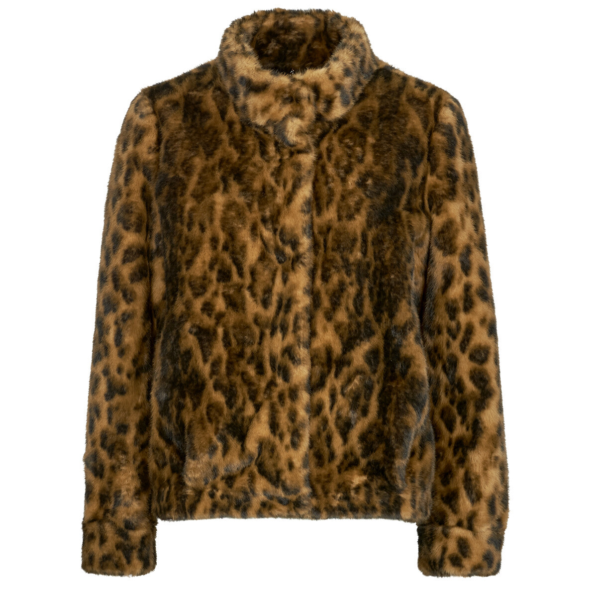Guess  LUNA FAUX FURE LEOPARD  Hnědá