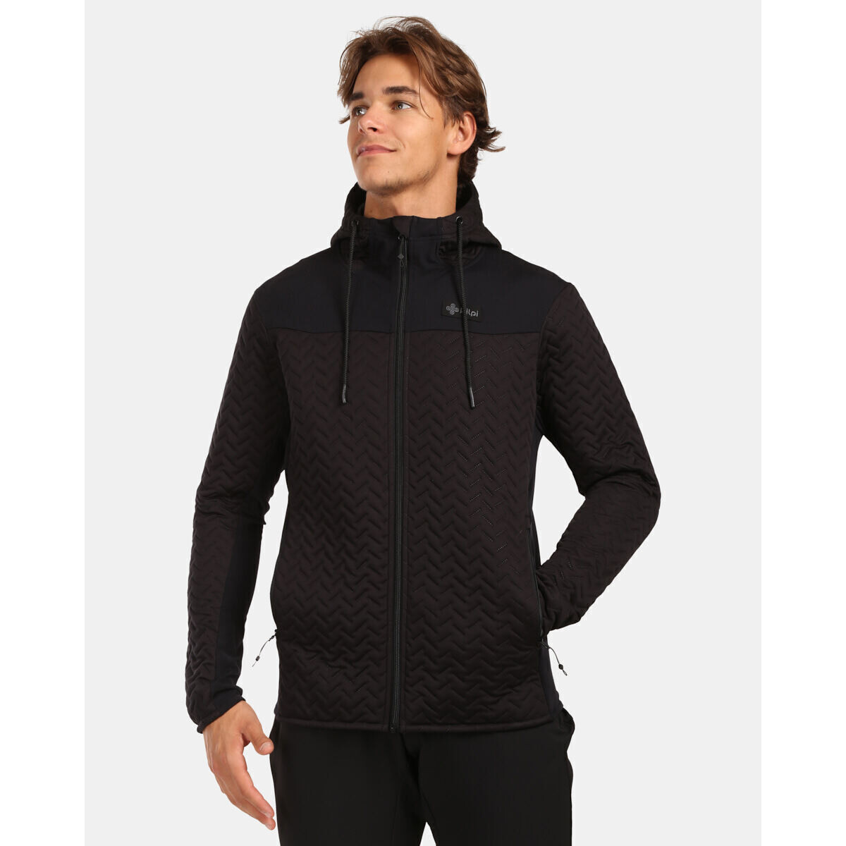 Kilpi  Pánská zateplená fleecová mikina s kapucí  NEVIA-M  Černá