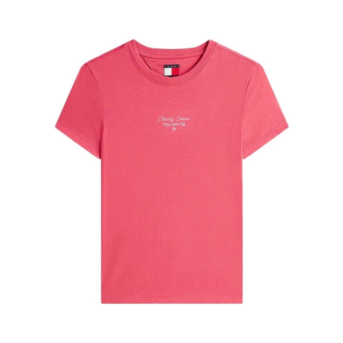 Tommy Jeans  TJW SLIM ESS LOGO 1 TEE  Růžová