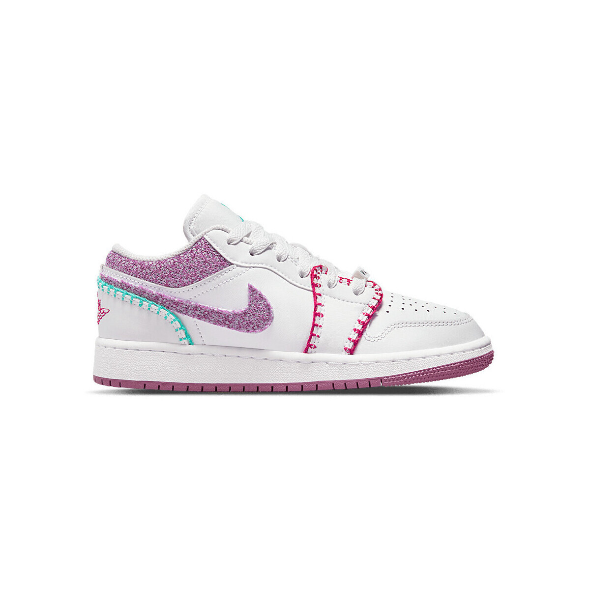 Nike  Jordan 1 Low White Light Bordeaux (GS)  Červená