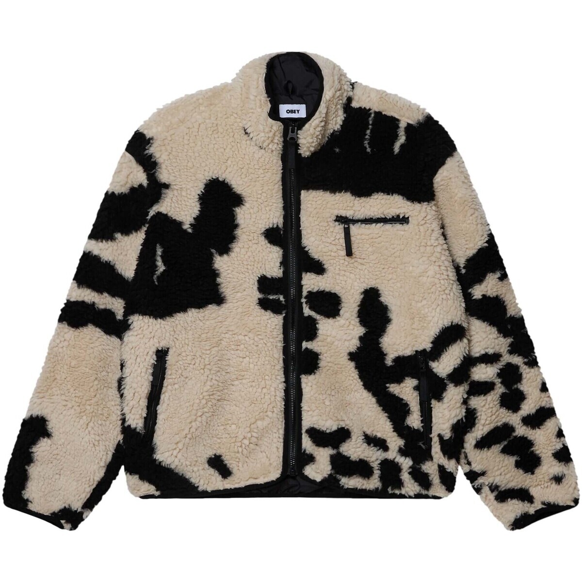 Obey  Shaggy Sherpa Jacket  Hnědá