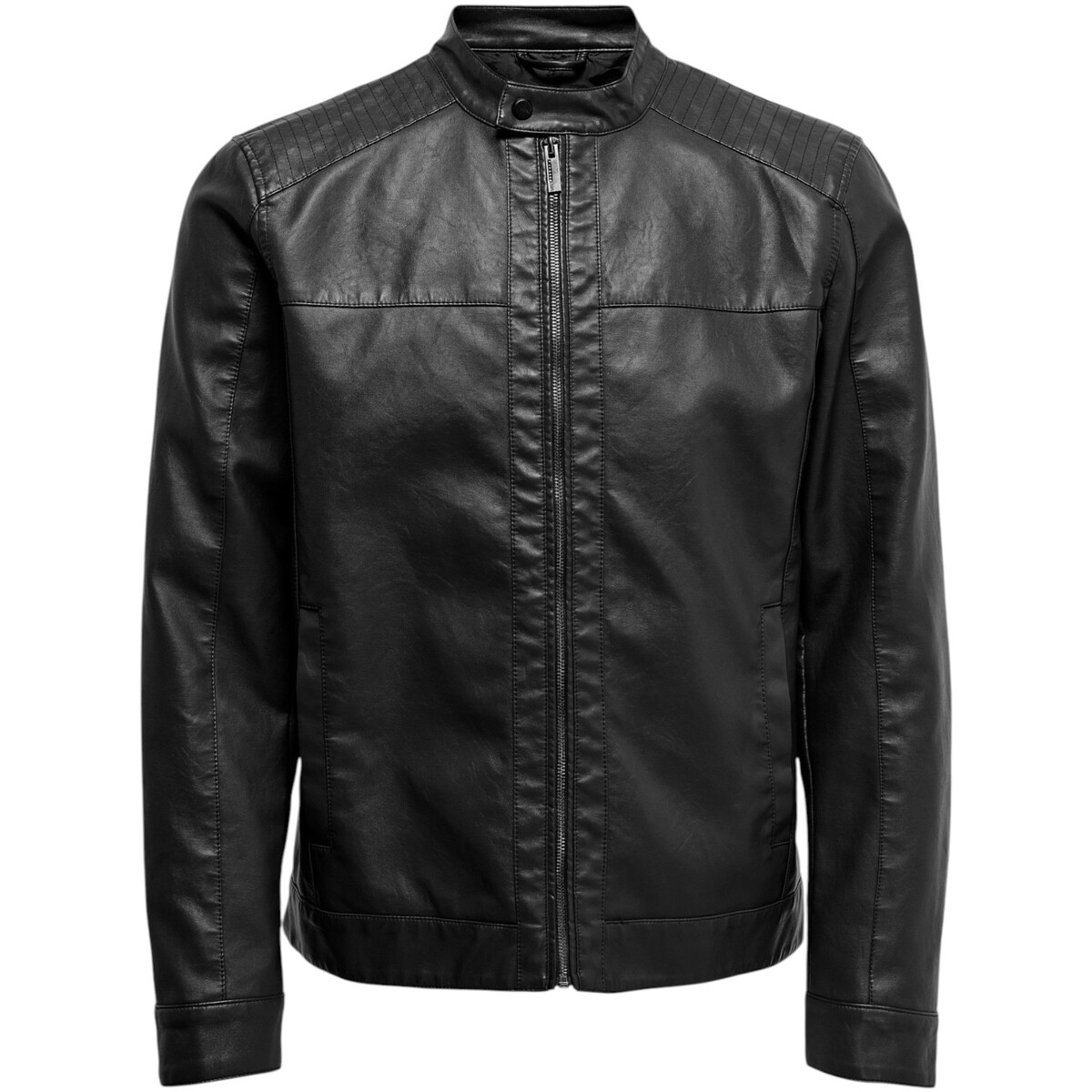 Only & Sons MIKE PU RACER JACKET OTW 22012339 Černá