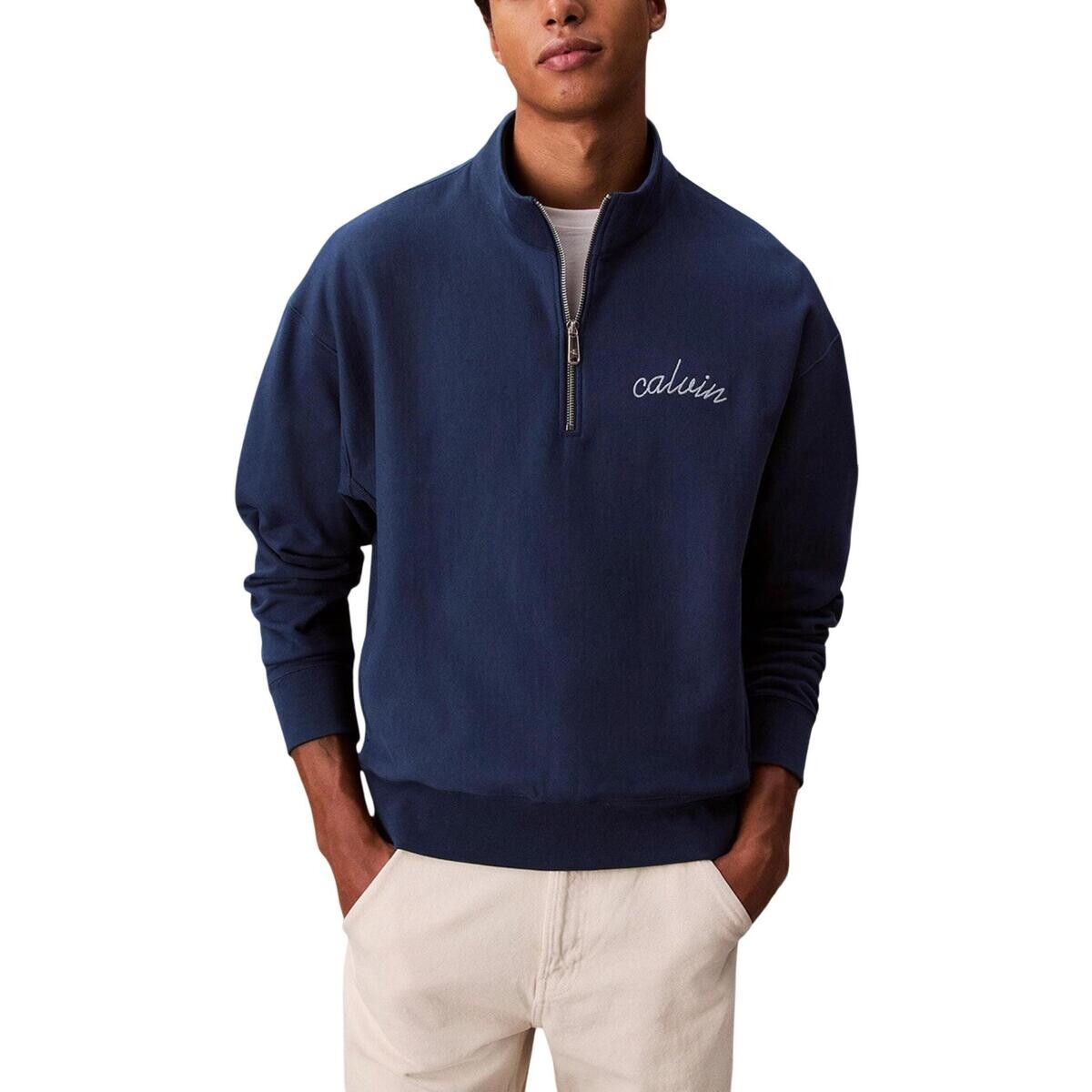 Calvin Klein Jeans  PREMIUM TERRY CHAIN LV04RC227G  Modrá