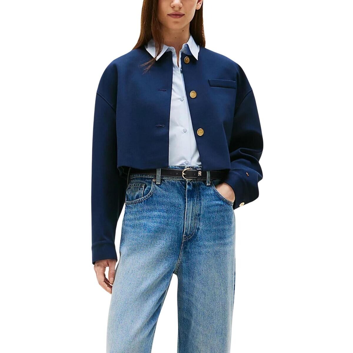 Tommy Hilfiger  PUNTO CROP LADY JACK WW0WW46519  Modrá