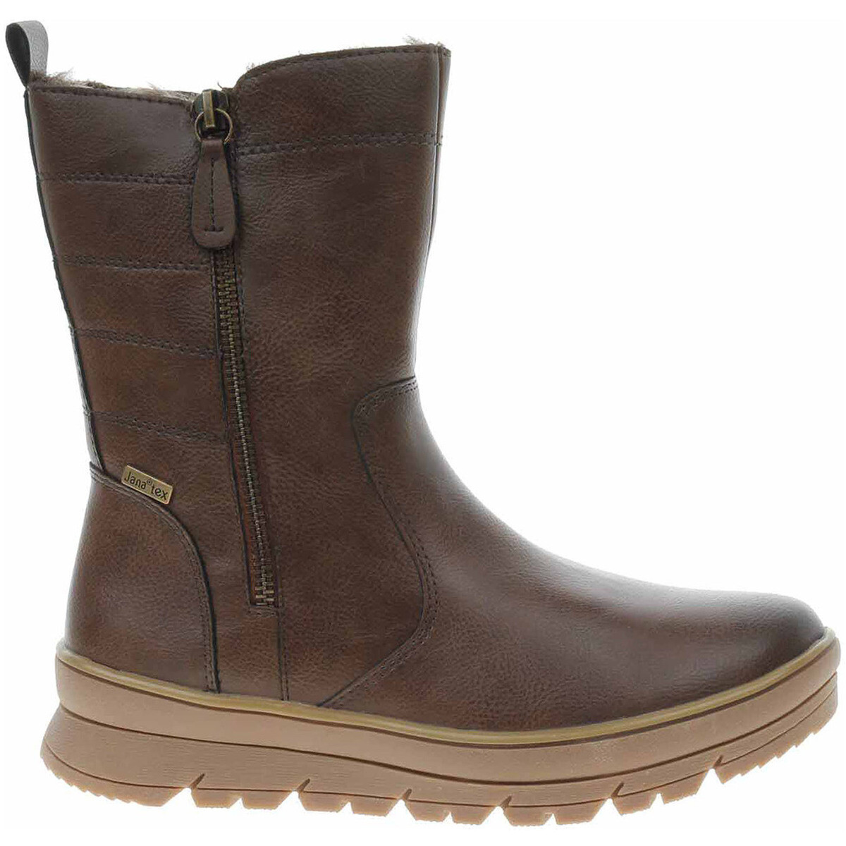 Jana  Dámské polokozačky  8-26470-29 cognac  Hnědá