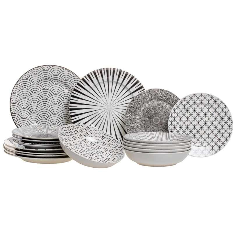 HIT Jídelní sada talířů Seoul 18 ks HT-24327238