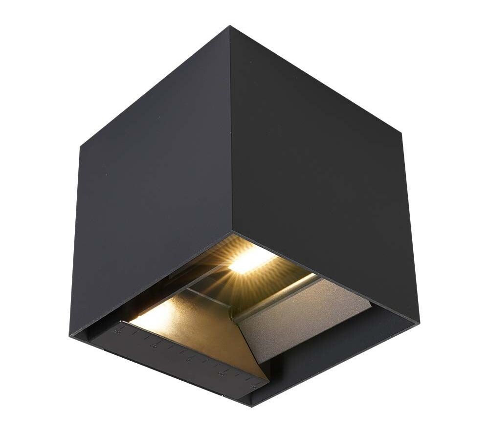 LED Solution Šedé LED fasádní solární svítidlo hranaté s pohybovým čidlem 9W IP65 CCT 24089