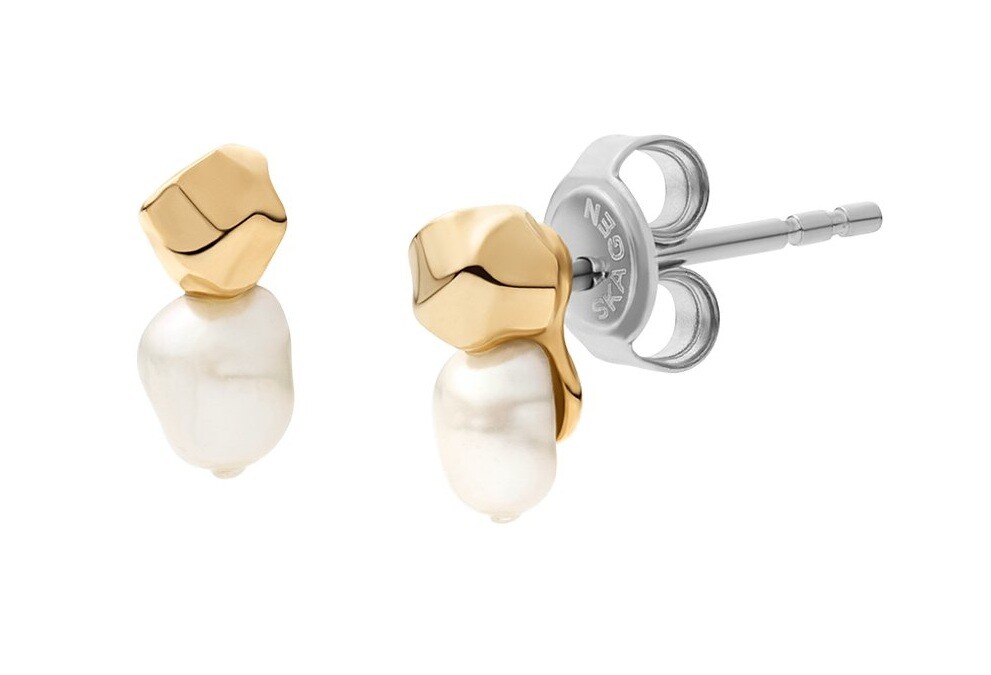 Skagen Půvabné náušnice pecky s pravou perlou Agnethe SKJ1881710