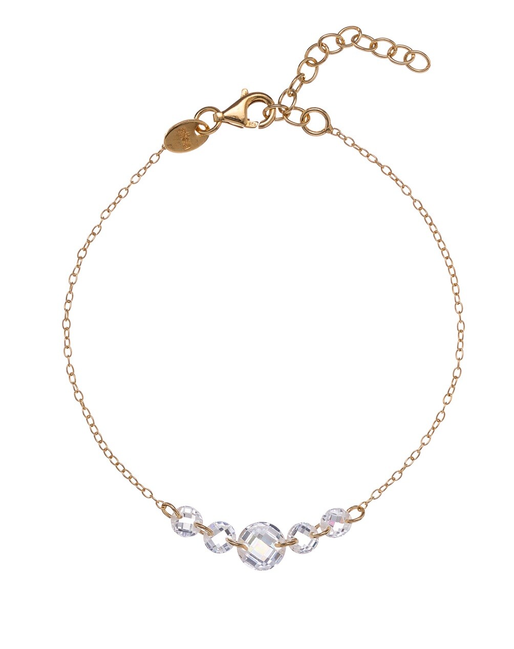 Alisia Pozlacený dámský náramek s čirými zirkony AL4841.01.000