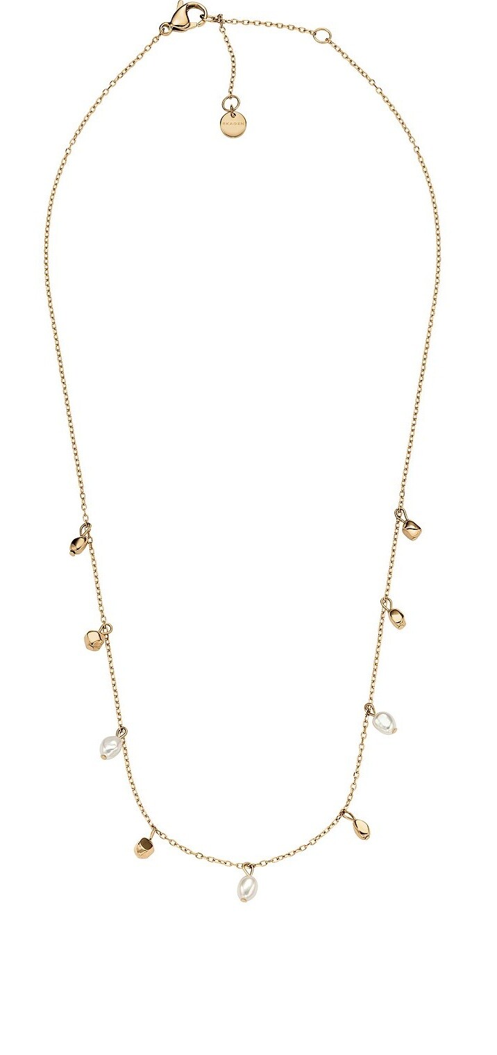 Skagen Pozlacený náhrdelník s pravými perlami Agnethe SKJ1879710