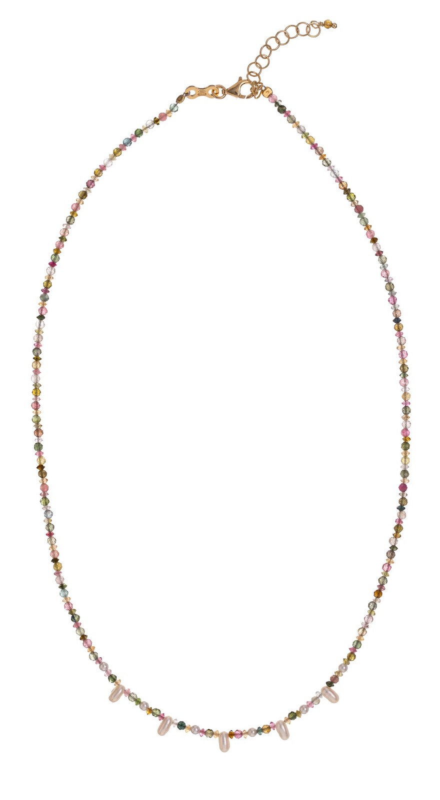 Alisia Korálkový náhrdelník s turmalínem a perlami AL4656.01.000