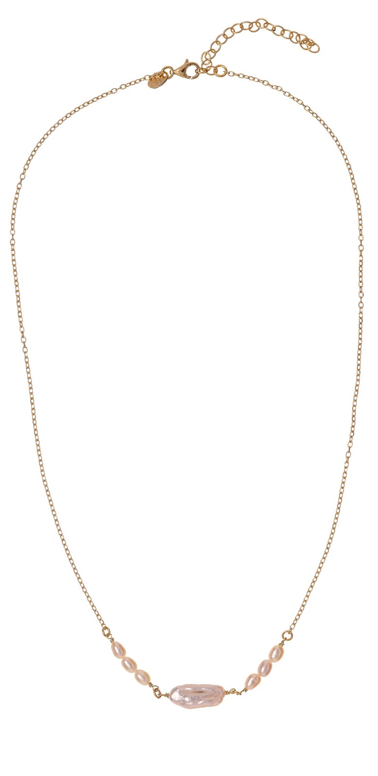 Alisia Elegantní pozlacený náhrdelník s pravými perlami AL5110.01.000