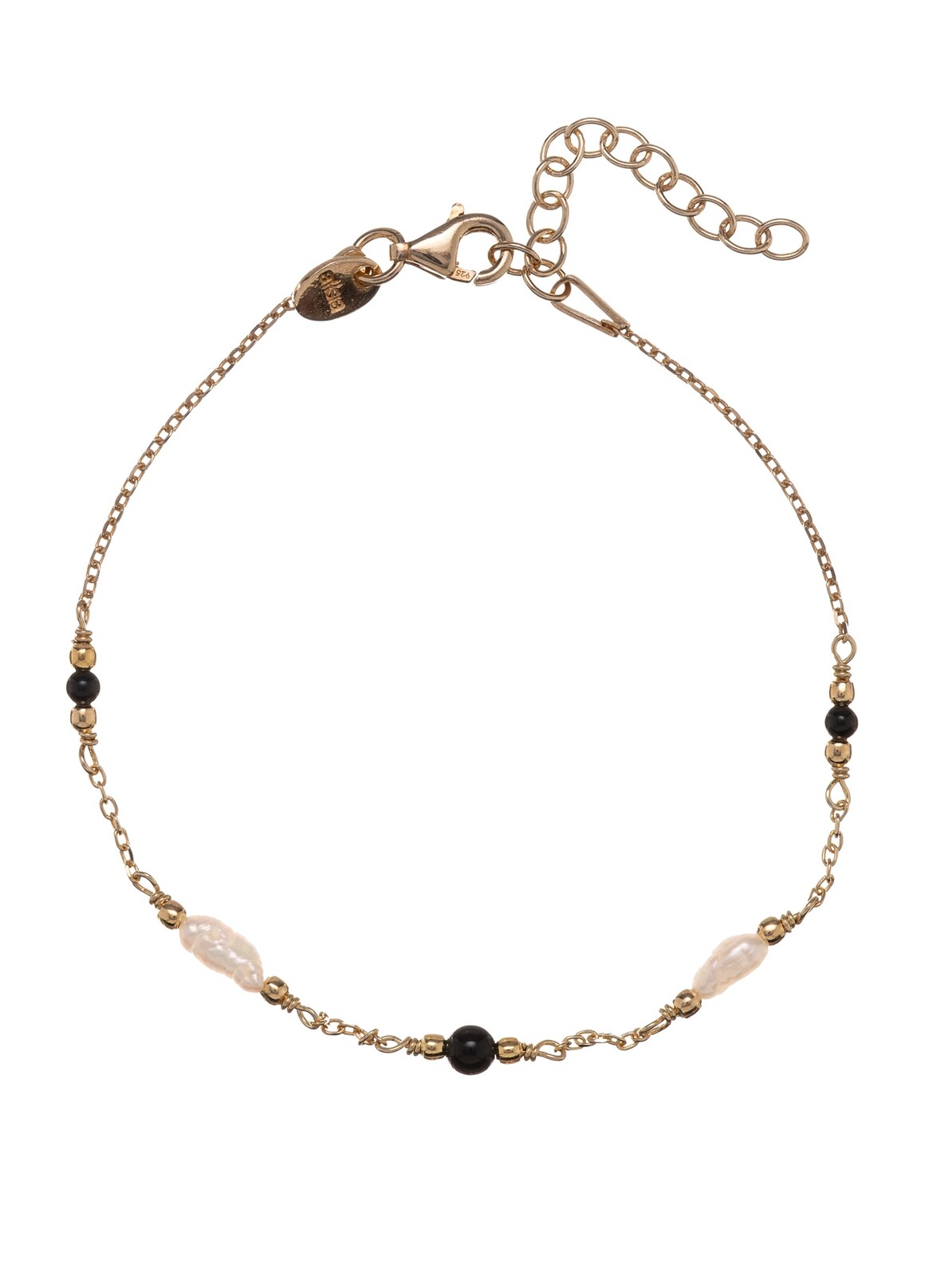 Alisia Pozlacený náramek s pravými perlami a achátem AL5255.01.000