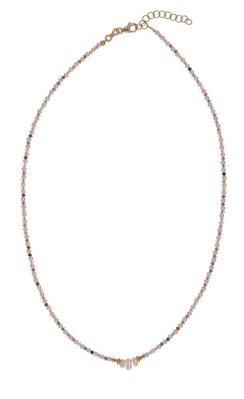 Alisia Perlový náhrdelník s barevnými korálky turmalínu AL4658.01.000