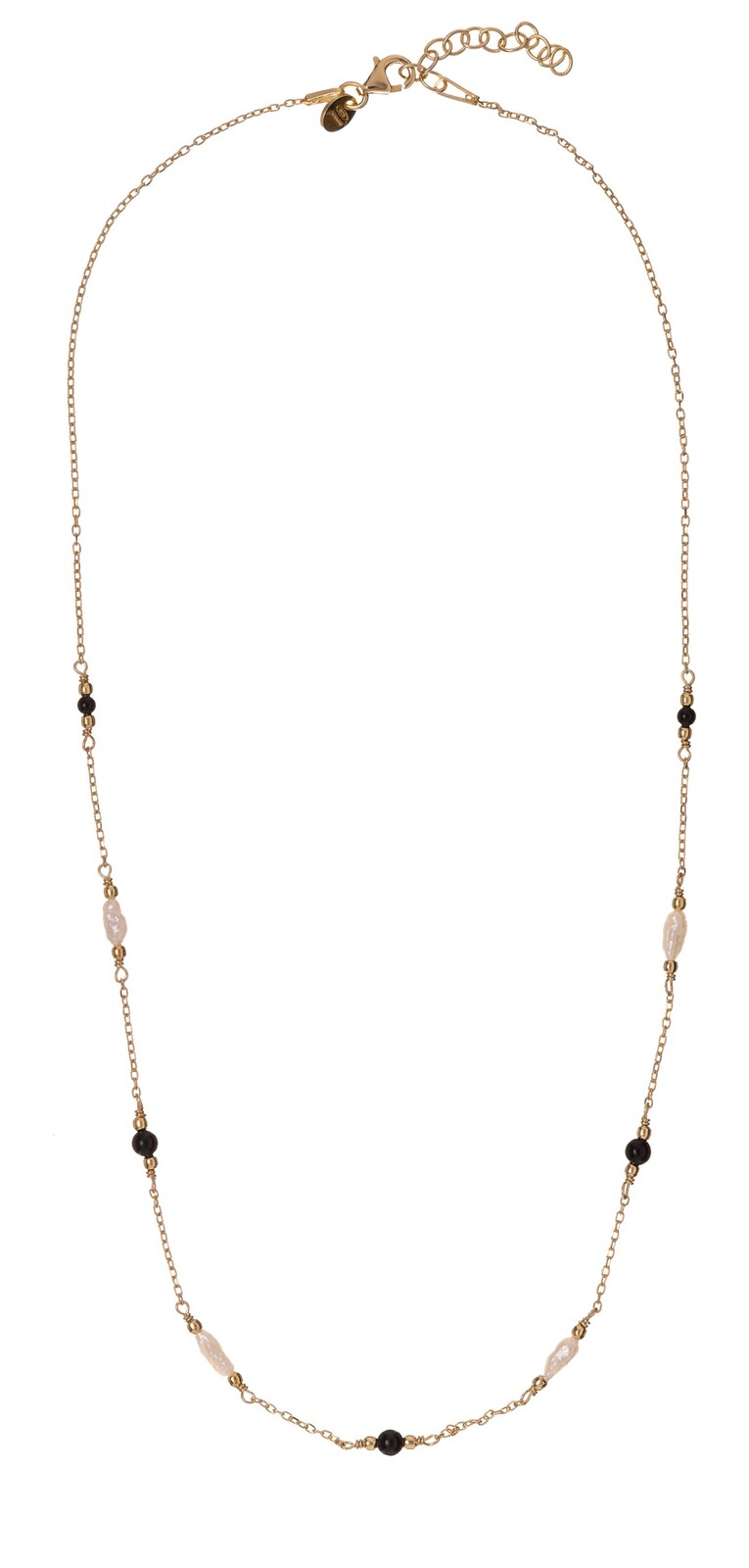 Alisia Slušivý pozlacený náhrdelník s pravými perlami a achátem AL5253.01.000